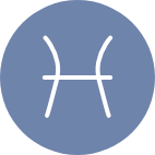 Symbole des Poissons bleu