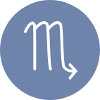 Symbole du scorpion bleu