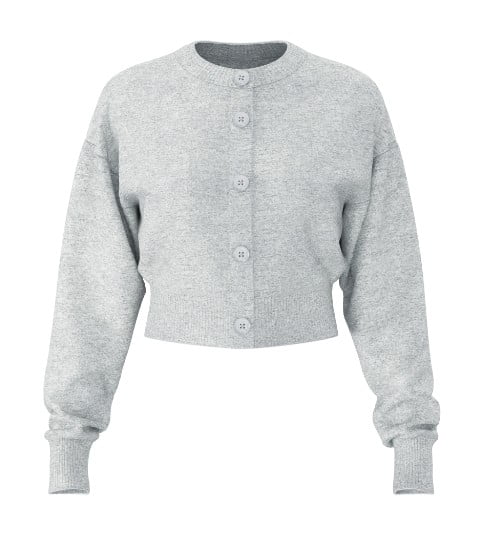 Light grey cardigan.