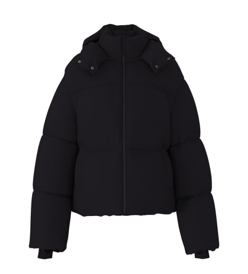 Blouson matelassé noir.