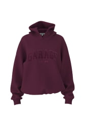 Burgundy GARAGE hoodie.