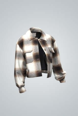 3D image of a plaid shaket.