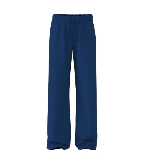 Blue sweatpants.