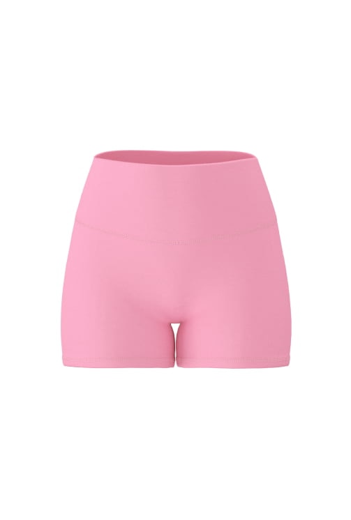 Pink mini shorts.