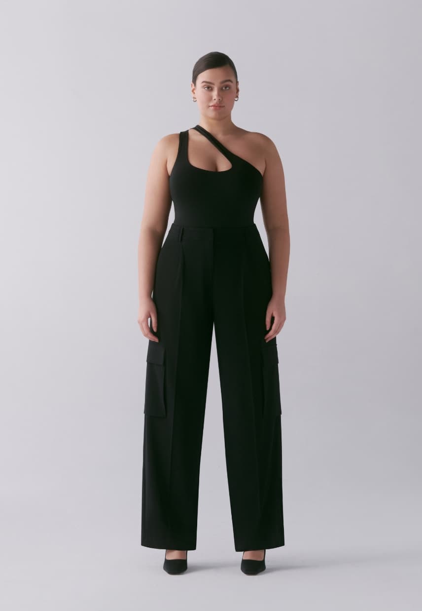 A model wears the Gemma cargo pants.