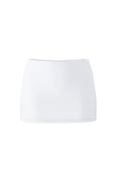 White mini skirt.