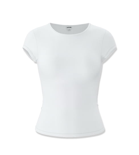 White t-shirt.