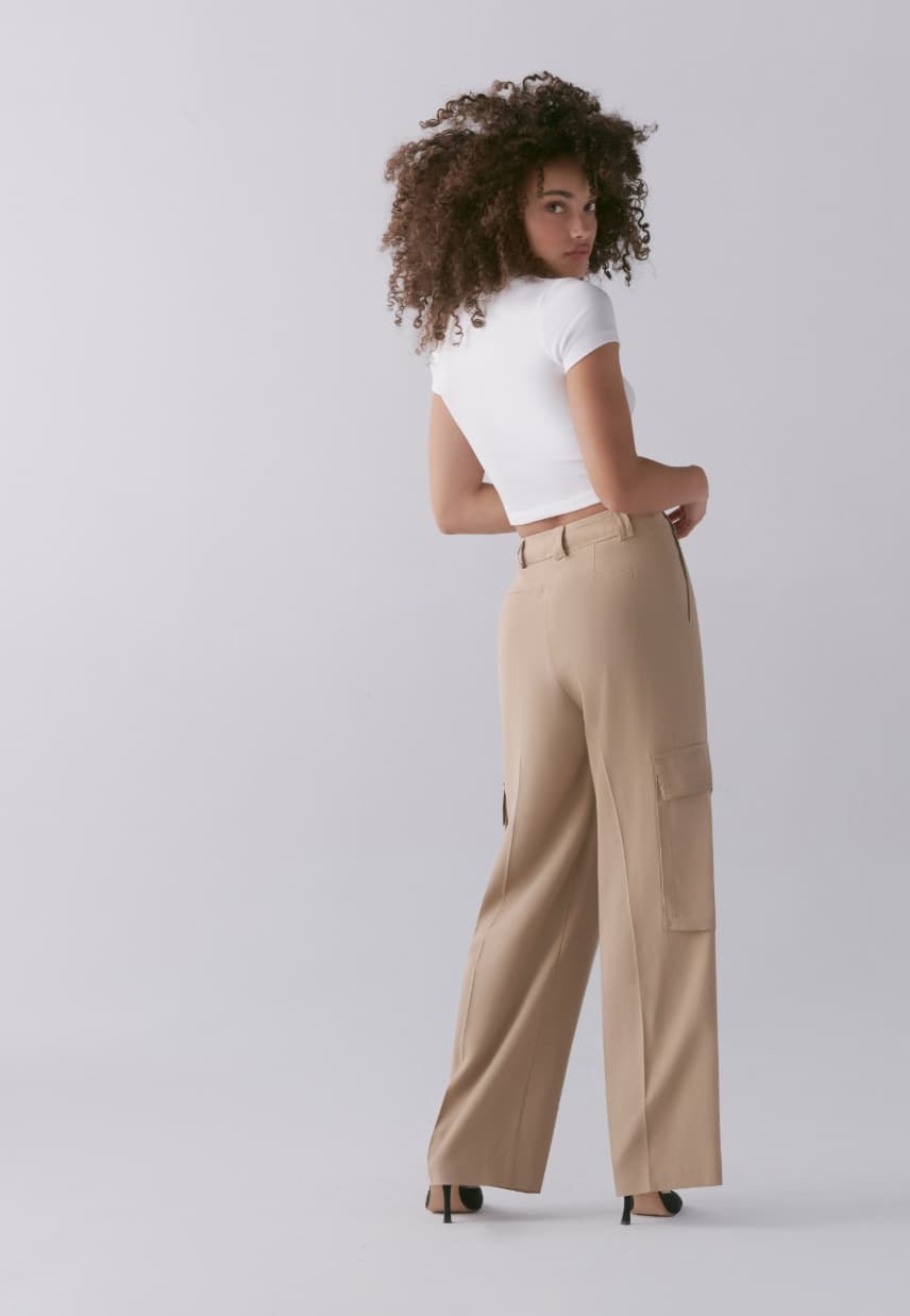 A model wears the Gemma cargo pants.