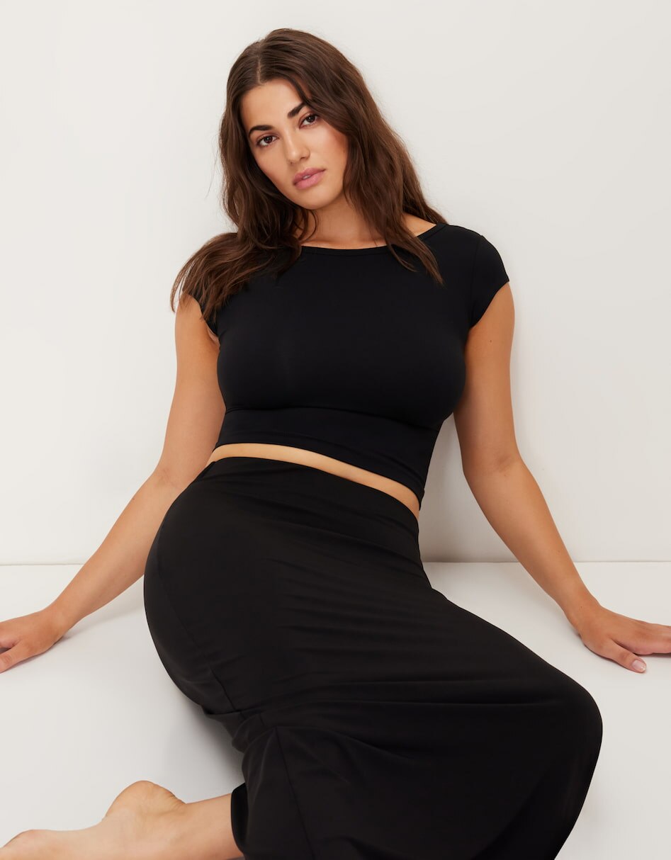 Skye Sculpt Open Back Top.