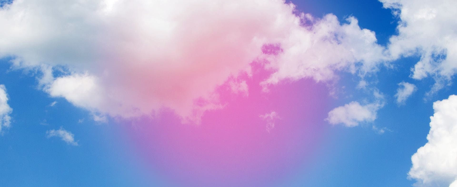 Blue and pink clouds background.