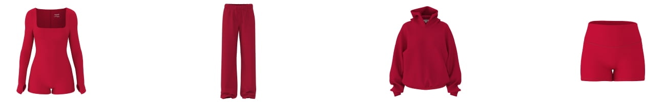 A matching hoodie, sweatpants, and bodysuit.