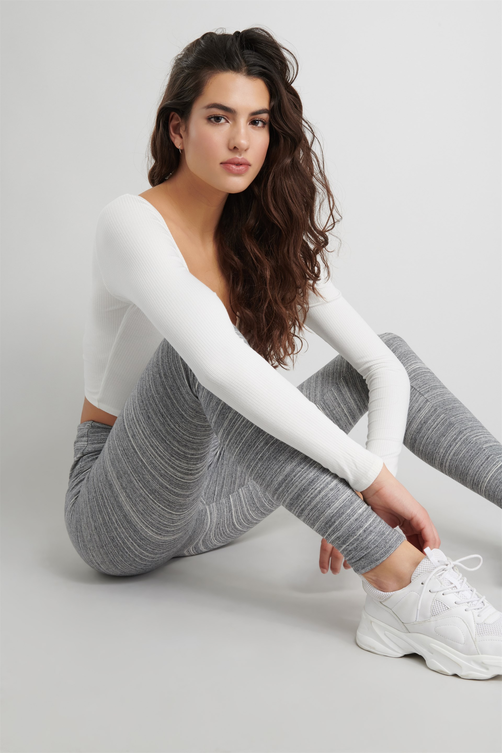パピエ　Hope you like leggins/grey Favorite High Rise Leggings Gray | Garage