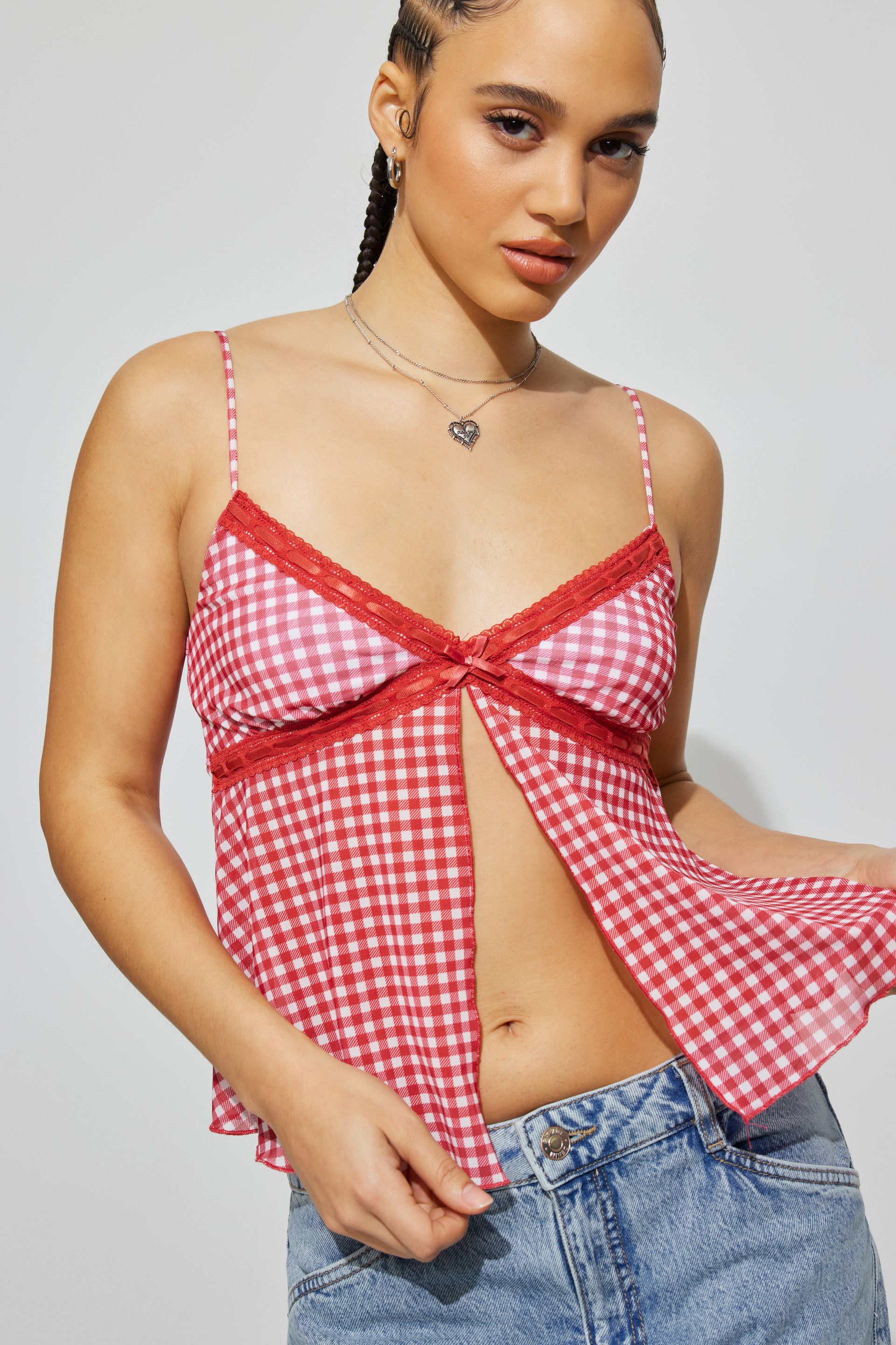 トップス moose's eyelet ribbon cami トップス moose's eyelet ribbon cami Moose's eyelet ribbon cami