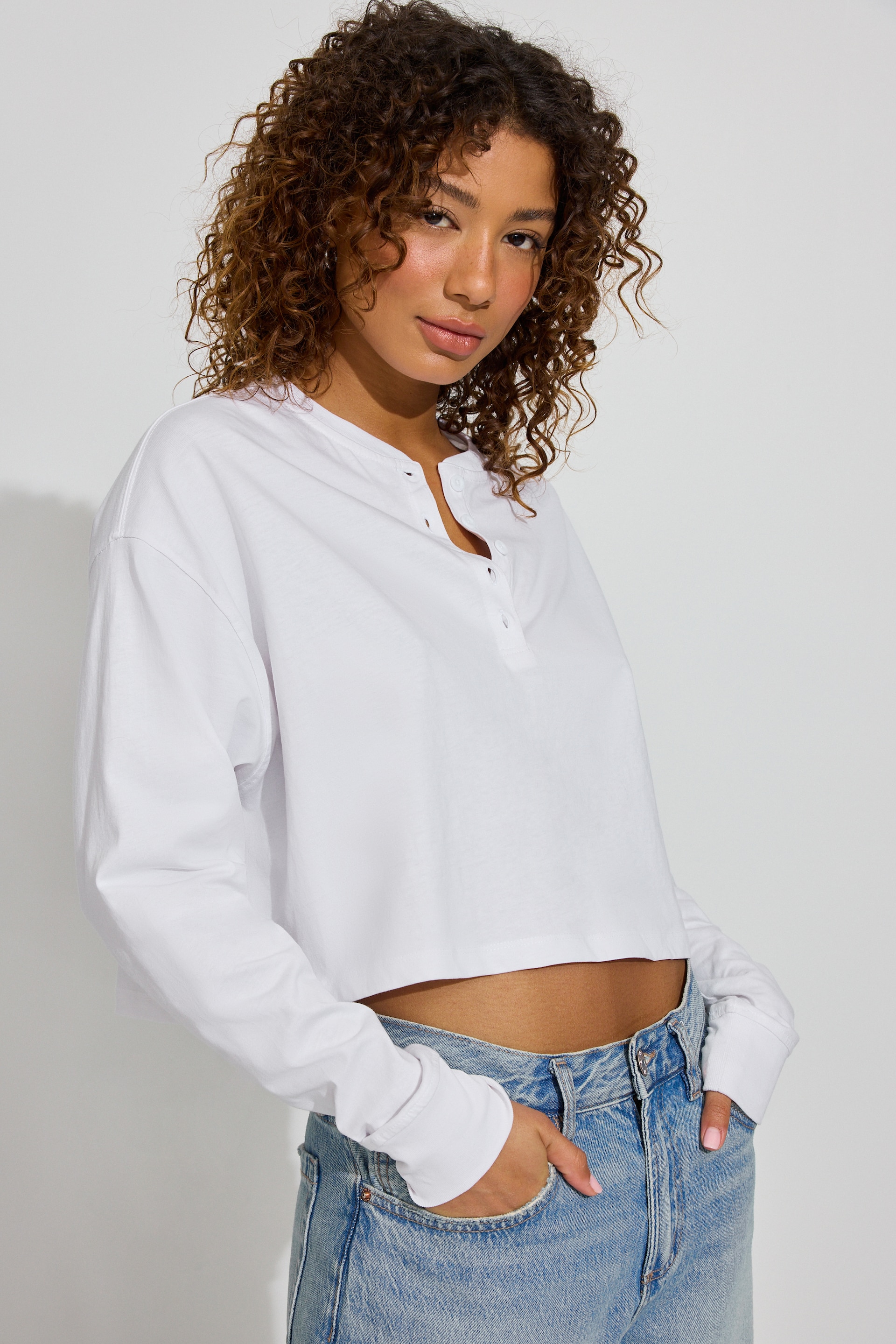 トップス everyone j.30000 Rooftop Long Sleeve Funscape Long Sleeve Crew Neck Crop Top – Zumba Wear | STRONG iD