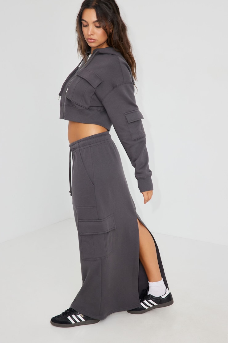 misty Sweat cargo jacket ＆bubble skirt Misty Sweat cargo jacket and bubble skirt
