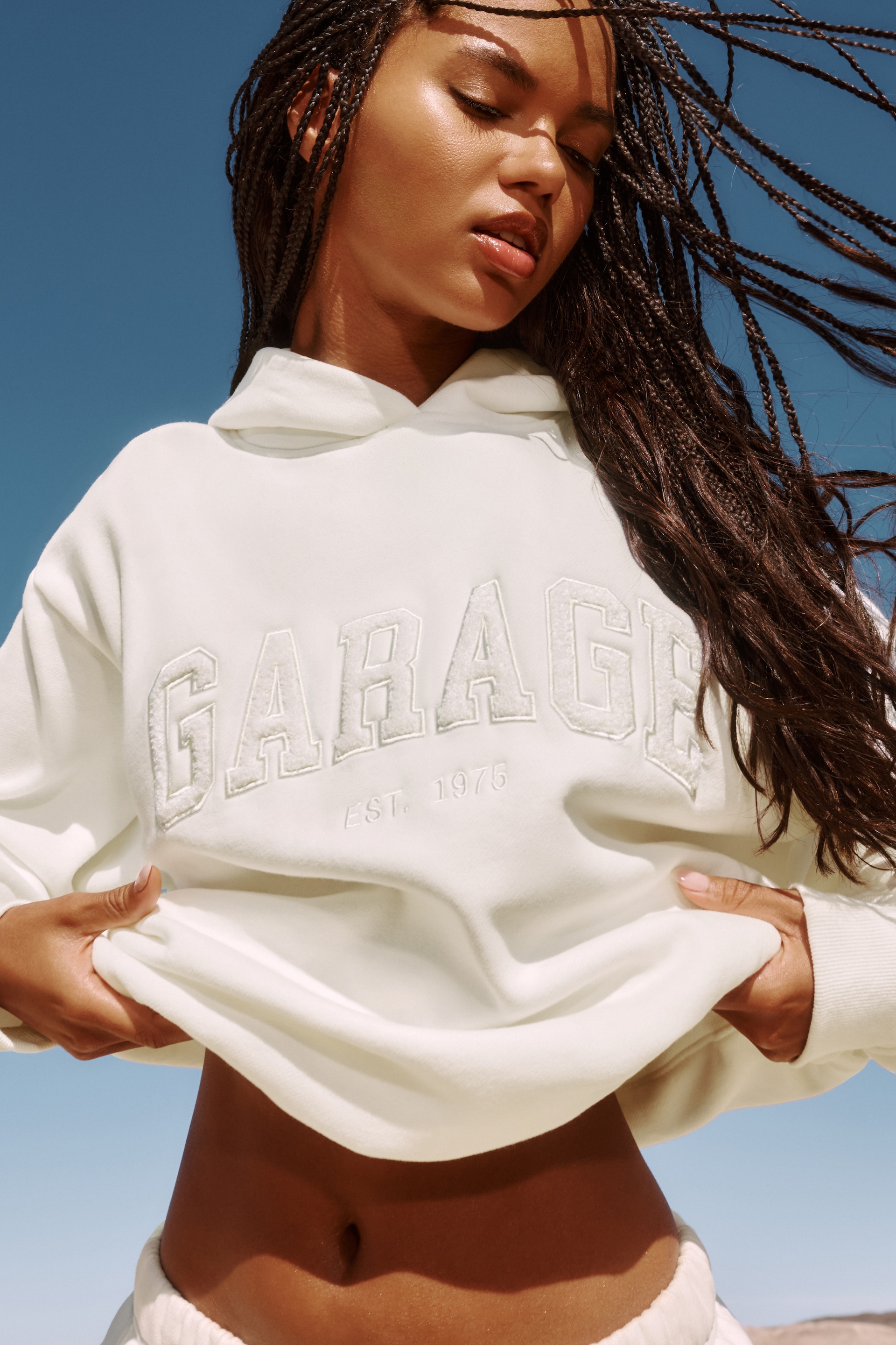 UltraFleece Hoodie White | Garage