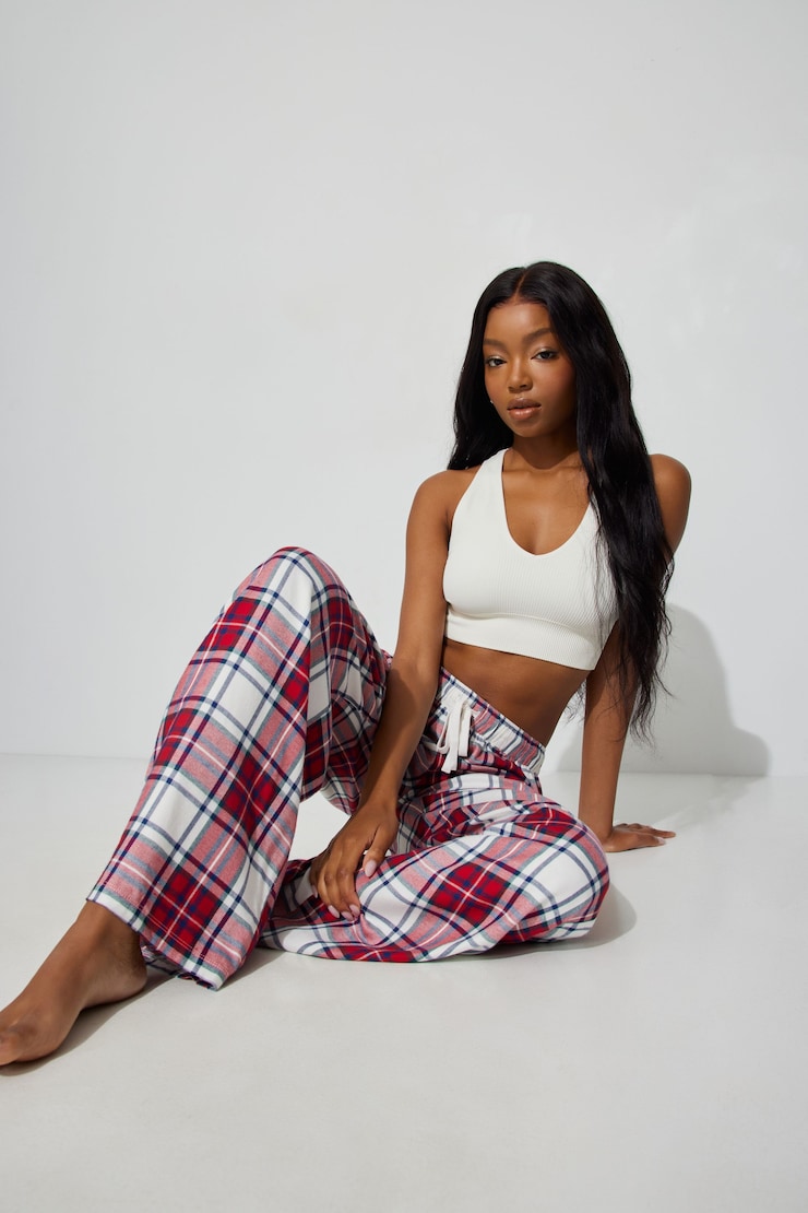 Plaid Pant Gray Garage